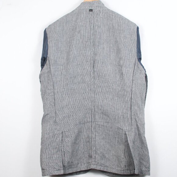 J. Crew Men's Sport Coat 44R Gray Grid Check Irish Linen - Picture 7 of 8